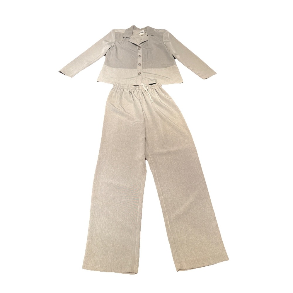 Vintage R&M Richards Petite 6P Pantsuit Jacket w/ Attached Shell & Pants USA